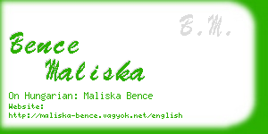 bence maliska business card